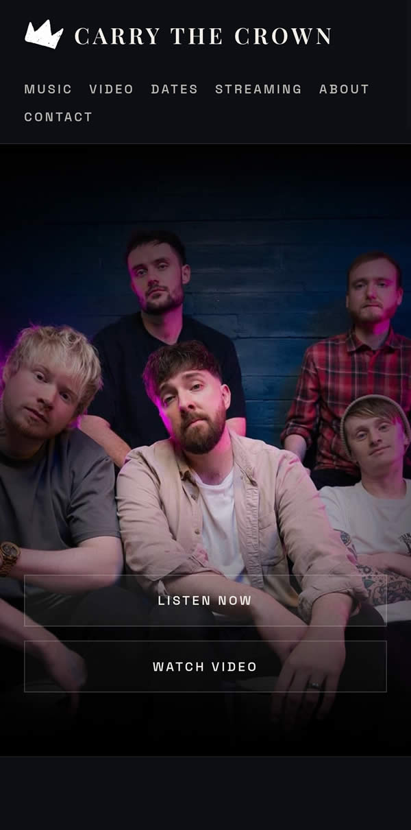 Mobile preview of Carry The Crown website